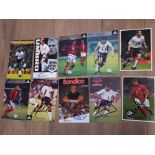 10 ENGLAND FOOTBALL PICTURES ALL SIGNED, 8 X 12 COLOUR PHOTOGRAPHS, INCLUDING MICHAEL OWEN, GARETH