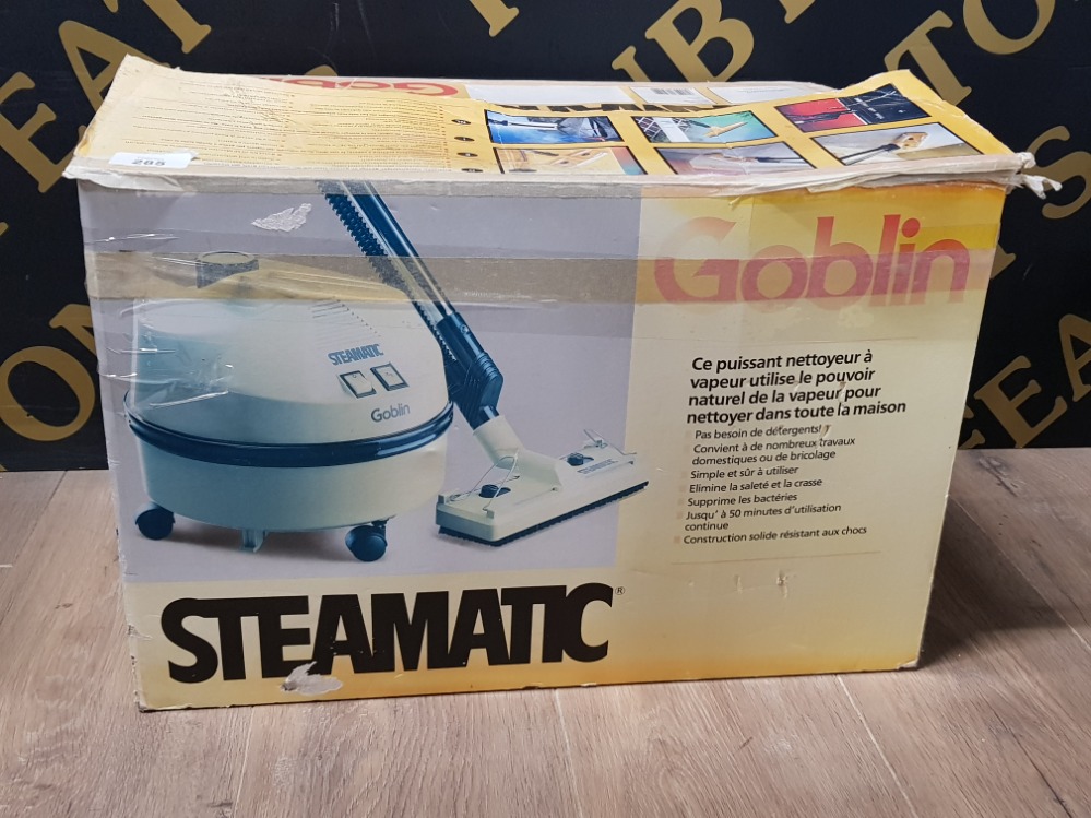 GOBLIN STEAMATIC POWER CLEANER COMPLETE WITH ACCESSORIES AND INSTRUCTIONS, VERY GOOD CONDITION