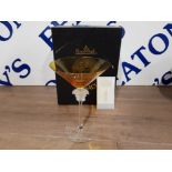 VERSACE FOR ROSENTHAL A LILA COCKTAIL AMBER GLASS WITH COA IN ORIGINAL BOX