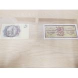 3 UNCIRCULATED SWEDISH BANK NOTES INCLUDING 1963 5 KRONOR ONE MARK AND TWO MARK'S DATED 1963