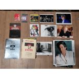 SIGNED PHOTOS OF BONO, BILL WYMAN, AND ED HARRIS TOGETHER WITH SANTANA MANAGEMENT 1975 NOTE BOOK AND