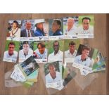 COLLECTION OF 48 CRICKET PUBLICITY PHOTOGRAPH CARDS MAINLY CORNHILL TEST SERIES DEPICTING FAMOUS