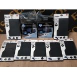 2 HP WIRELESS AUDIOS AND 7 IPAD MINI PROTECTIVE CASES, ALL STILL SEALED AND NEW IN PACKS