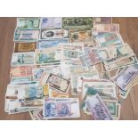 235 BANKNOTES FROM AROUND THE WORLD IN MIXED CIRCULATION GRADES