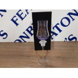 VERSACE FOR ROSENTHAL A LILA GRAPPA GLASS FLUTE IN ORIGINAL BOX