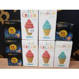 9 MIXED NOVELTY NIGHT LIGHTS, 4 EMOJI LIGHTS AND 5 MINI ICE CREAM LIGHTS