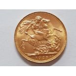 22CT GOLD 1925 FULL SOVEREIGN COIN