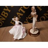 LADIES OF FASHION YOUNG LOVE COALPORT FIGURE WITH ONE OTHER LADY FIGURE