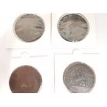 4 COINS DATED AROUND 1800'S INCLUDES AUSTRALIA PRIVATE TOKEN ISSUE IN NAMES PLEASE AND PLENTY AND