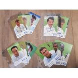 A TOTAL OF 29 CRICKET SIGNED CORNHILL TEST SERIES PUBLICITY CARDS, SIGNED BY THE PLAYERS FROM