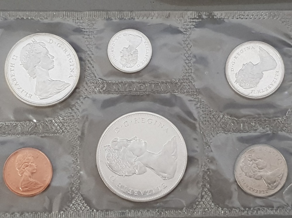 8 CANADA SILVER PROOF COINS SELECTION OF 1965 SET TO $1, 2003 $1 AND 2000 $20 - Bild 7 aus 8