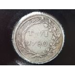 MALTA 1780 T VI SILVER TARI COIN, KNIGHTS OF MALTA GRANDMASTER DE ROHAN ORDER OF ST JOHN