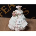 COALPORT LADY FIGURE, ROSE PART OF THE 4 FLOWERS COLLECT (NUMBER 7438)