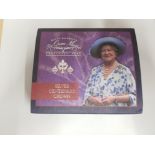 QUEEN ELIZABETH, 2000 SILVER CENTENARY PROOF CROWN £5 COIN WITH QUEEN MOTHER CASE 28.28G