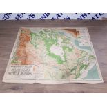 A WWII MAP OF CANADA BY GEORGE PHILIP AND SON LIMITED LONDON 91 X 112CM