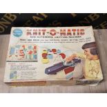 VINTAGE CHAD VALLEY KNIT-O-MATIC AUTOMATIC KNITTING MACHINE, IN ORIGINAL BOX