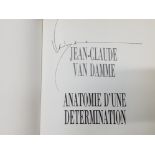 JEAN CLAUDE VAN DAMME BIOGRAPHY SIGNED BY THE MAN HIMSELF, SUPPLIED WITH A PHOTO OF VAN DAMME WITH