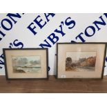 TWO WATERCOLOURS BY G E CHARLEWOOD ARUNDEL CASTLE SIGNED AND DATED 1929 17 X 24CM AND ANOTHER OF A