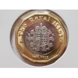 THE 'REYAL' MINT TRIAL 1 POUND COIN DATED 2016 TEST COIN