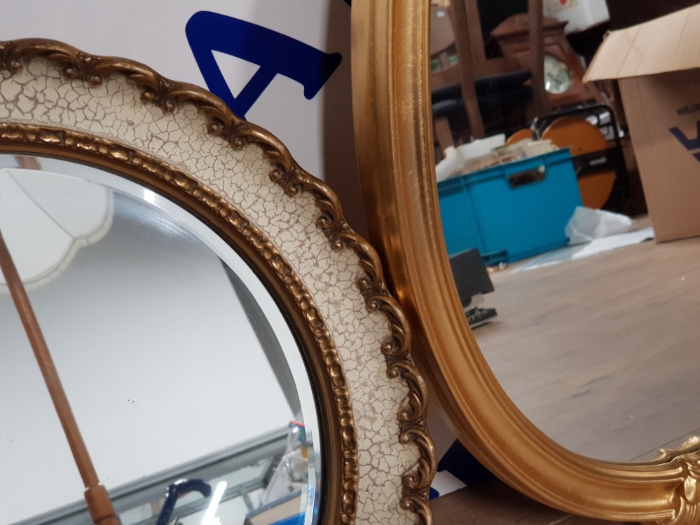 OVAL AND CIRCULAR WALL MIRRORS OVAL MEASURES 61 X 42CM - Image 2 of 2