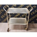 VINTAGE 2 TIER TEA TROLLEY