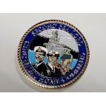 ENAMELLED MEDALLION PRESENTED BY SECOND SEA LORD, CINC NAVAL HOME COMMAND