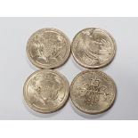 4 COLLECTABLE 2 POUND COINS INCLUDES 2 COMMONWEALTH 1986 SCOTLAND, 1989 TERCENTENARY OF BILL OF
