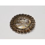 FOREIGN SILVER ARABIC BROOCH 10.4 GRAMS