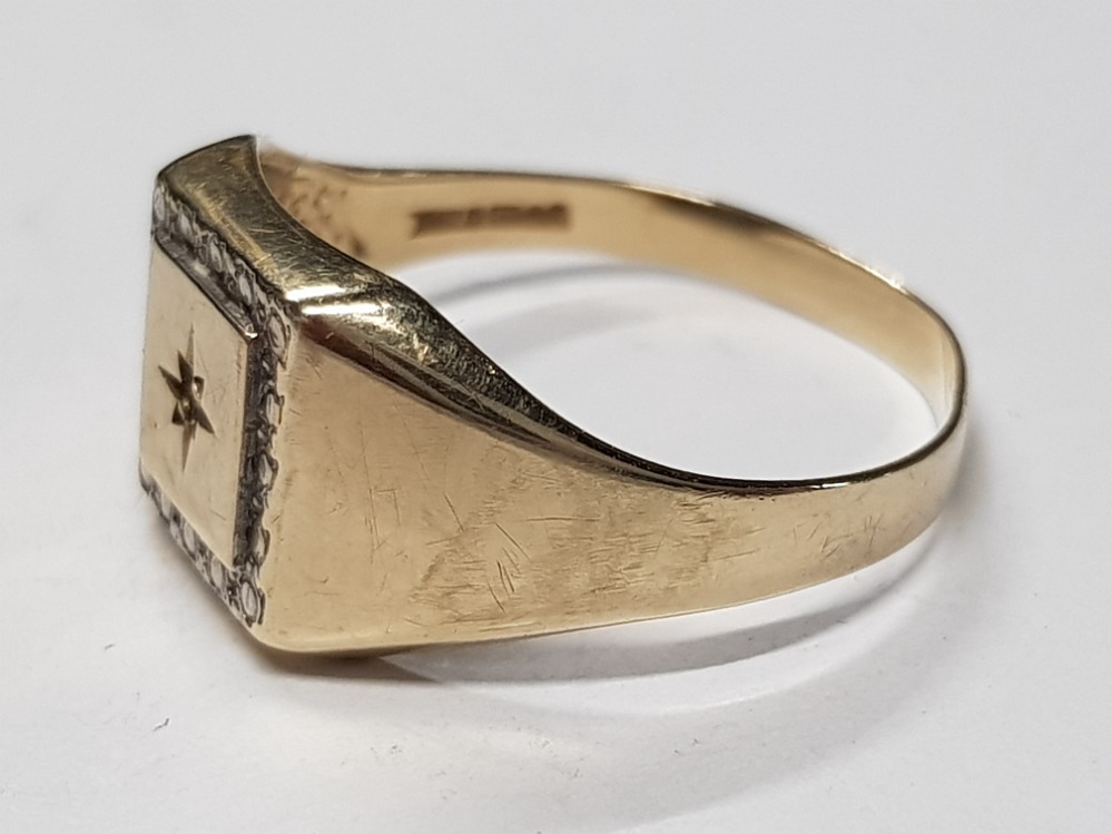 A GENTS 9CT YELLOW GOLD SIGNET RING, HALLMARKED, 2.7G SIZE V - Image 2 of 2