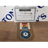 TOM PETTY 1950-2017 SIGNED FULL MOON FEVER INLAY, WITH CD ON BOARD, SUPPLIED WITH CERTIFICATE OF