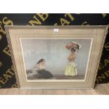A SIGNED COLOUR PRINT AFTER SIR WILLIAM RUSSELL FLINT PUBLISHED IN 1957 BY FROST AND REID LTD 48 X