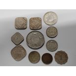 VARIOUS INDIAN SILVER COINAGE ALL PRE 1947