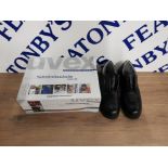 A PAIR OF UVEX SAFETY WORK SHOES SIZE 10 BOXED