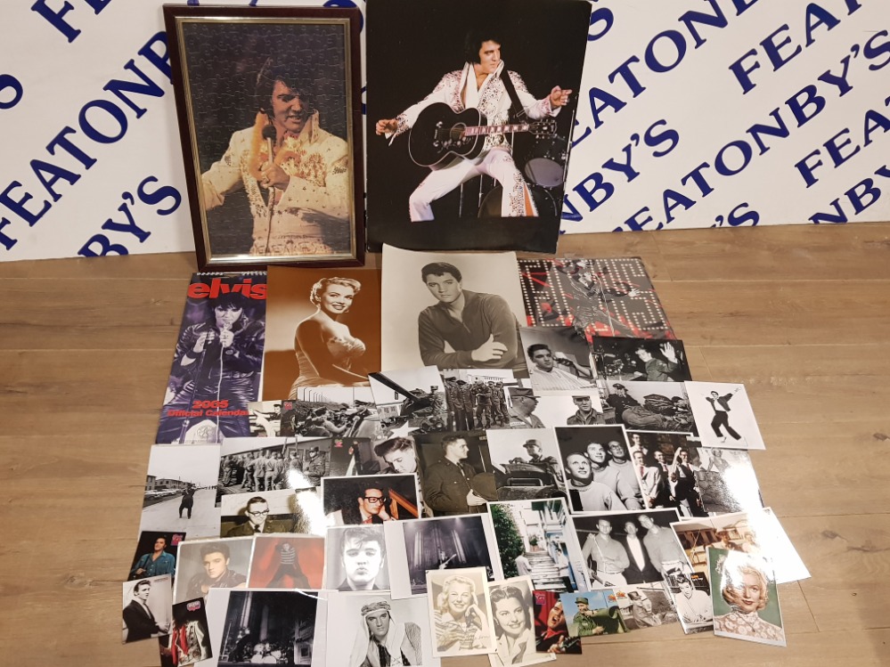 COLLECTION OF RARE IMAGES OF ELVIS PRESLEY IN THE ARMY, BUDDY HOLLY, AND MARLIYN MONROE, AS WELL