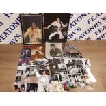 COLLECTION OF RARE IMAGES OF ELVIS PRESLEY IN THE ARMY, BUDDY HOLLY, AND MARLIYN MONROE, AS WELL