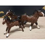 3 ROYAL DOULTON HORSE FIGURES