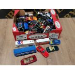 BOX OF DIECAST VEHICLES, CORGI, BURAGO ETC MAINLY CARS