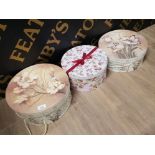 3 CIRCULAR STORAGE BOXES