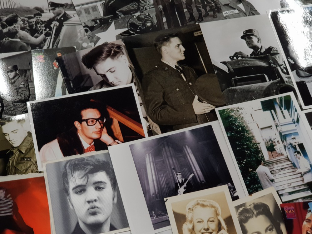 COLLECTION OF RARE IMAGES OF ELVIS PRESLEY IN THE ARMY, BUDDY HOLLY, AND MARLIYN MONROE, AS WELL - Image 2 of 2