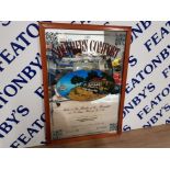 A SOUTHERN COMFORT TRANSFER PRINTED MIRROR 87 X 61CM