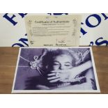 PHOTOGRAPHER BERT STERN 1929-2013 SIGNED PHOTO OF MARILYN MONROE FROM THE 1962 LAST SITTINGS, TITLED