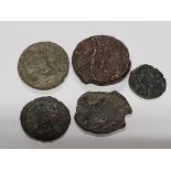 COLLECTION OF 5 ROMAN COINS
