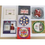 7 ROYAL MINT UK COINS UNCIRCULATED YEAR PACKS FOR 1987, 94, 95, 97, 99, 2006 AND 2007