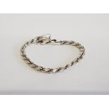 SILVER ROPE BRACELET 13.9 G