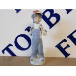LLADRO FIGURE 4898 BOY FROM MADRID IN DUNGAREES WITH ACCORDION