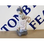 LLADRO FIGURE 1447 JAPANESE GEISHA MICHIKO WITH ORIGINAL BOX, SIGNED AND DATED TO BASE