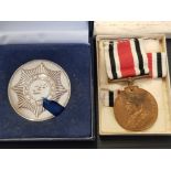 A POLICE SPORT MEDAL AND A FAITH FOR SERVICE IN THE SPECIAL CONSTABULARY GEORGE V (ONLY 86
