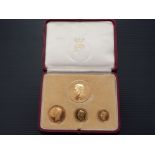 GREAT BRITAIN 1937 22CT GOLD PROOF COIN SET, FINE POUND TO HALF SOVEREIGN, FOUR COINS IN OFFICIAL