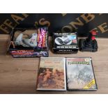 EARLY GAMING ITEMS INCLUDING POWER JOY SPECTRAVIDEO AND 2 WAR GAMES PLUS MINI DIGITAL TERRESTRIAL
