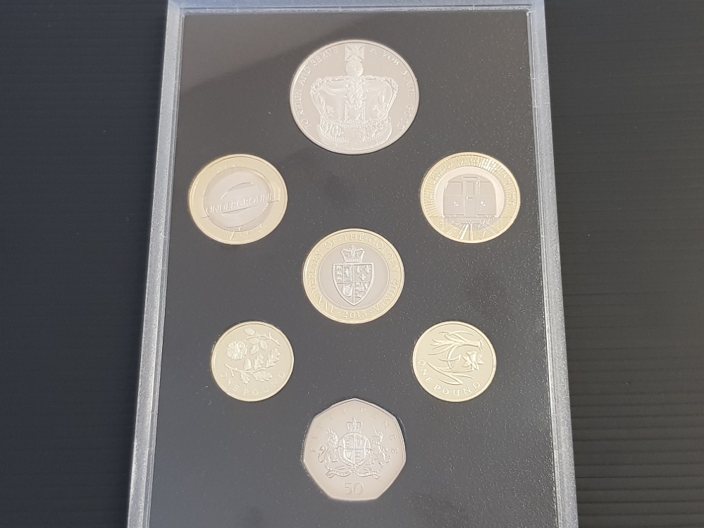 UK ROYAL MINT 2013 COMMEMORATIVE PROOF SET OF 7 COINS IN ORIGINAL CASE WITH CERTIFICATE OF - Image 2 of 3